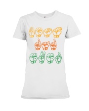 sign language bets dad ever Premium Fit Ladies Tee tile