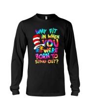 autism born to stand out Long Sleeve Tee tile