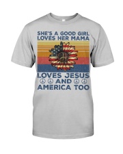 a good girl loves her-mama-american-flag-veteran Classic T-Shirt tile