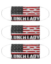 lunch lady us flag mas Cloth Face Mask - 3 Pack front