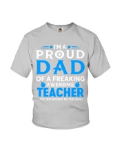 teacher proud dad gift Youth T-Shirt tile