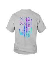 bus driver neon us flag Youth T-Shirt tile