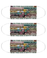 Teachers In This Classroom mas Cloth Face Mask - 3 Pack front
