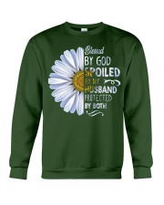 blessed by god spoiled by my husband daisy Crewneck Sweatshirt tile