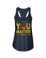 black You matter Ladies Flowy Tank tile