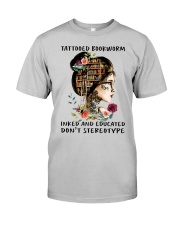 girl books tattooed don't steleotype Classic T-Shirt tile