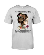 girl books tattooed don't steleotype Premium Fit Mens Tee tile