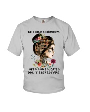 girl books tattooed don't steleotype Youth T-Shirt tile