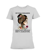 girl books tattooed don't steleotype Premium Fit Ladies Tee tile