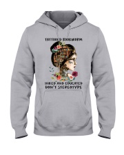 girl books tattooed don't steleotype Hooded Sweatshirt tile