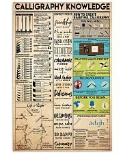 Calligraphy knowledge 11x17 Poster front