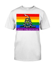 Gadsden flag LGBT Don't tread on me Classic T-Shirt front