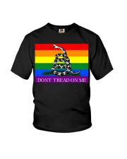 Gadsden flag LGBT Don't tread on me Youth T-Shirt tile