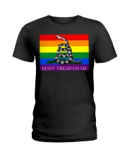 Gadsden flag LGBT Don't tread on me Ladies T-Shirt tile