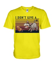 mouse and donkey I don't give V-Neck T-Shirt tile