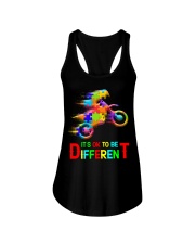 motor it's ok autism Ladies Flowy Tank tile