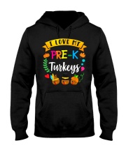 Love My Pre-K Turkeys lqt-pml Hooded Sweatshirt front