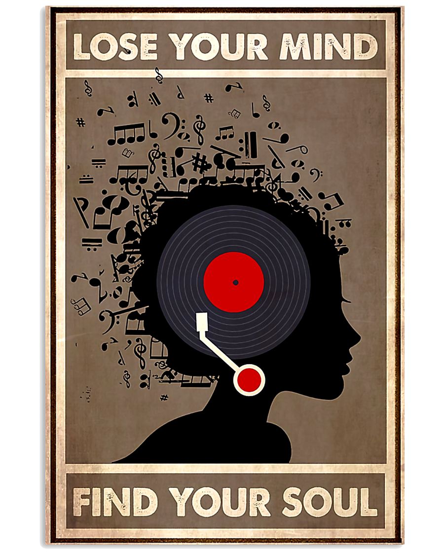 Afro Vinyl Head lose my mind 11x17 Poster