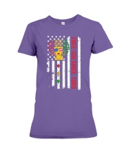 black people fre-ish us flag Premium Fit Ladies Tee tile