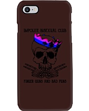 lgbt skull impolite bisexual Phone Case tile