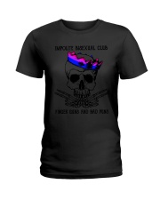 lgbt skull impolite bisexual Ladies T-Shirt tile