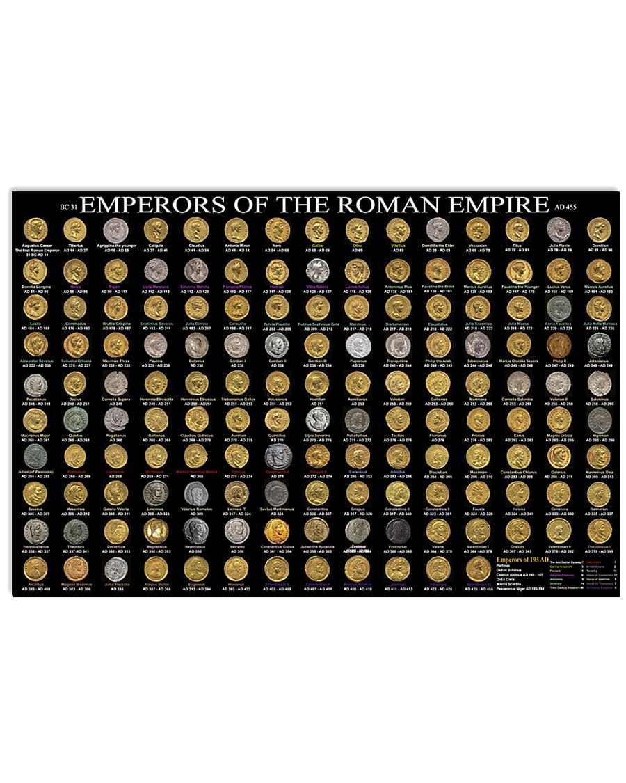 Emperors of roman empire 36x24 Poster