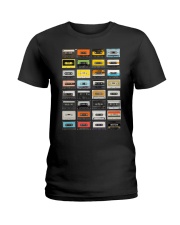 lgbt dj cassette colorful Ladies T-Shirt tile