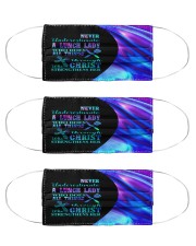 Never underestimate a lunch lady neon mas Cloth Face Mask - 3 Pack front