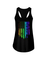 lgbt nurse us flag Ladies Flowy Tank tile