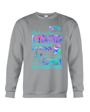 Never underestimate a teacher neon Crewneck Sweatshirt tile