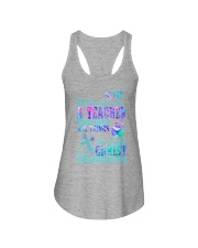 Never underestimate a teacher neon Ladies Flowy Tank tile