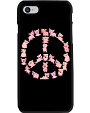 pig peace sign Phone Case tile