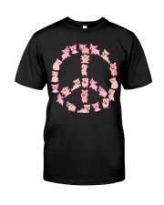 pig peace sign Classic T-Shirt front