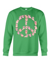 pig peace sign Crewneck Sweatshirt tile