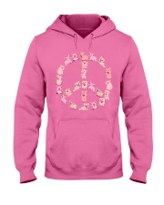 pig peace sign Hooded Sweatshirt tile