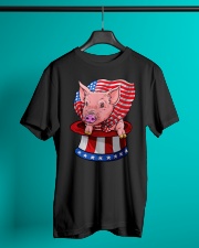 pig in flag Classic T-Shirt lifestyle-mens-crewneck-front-3