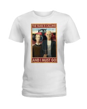 mssey fergsn farm is calling pt phq-nna Ladies T-Shirt tile