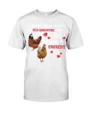 quarantined-alone-chickens Premium Fit Mens Tee tile