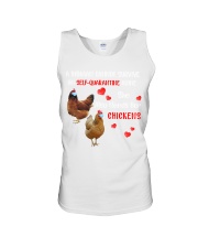 quarantined-alone-chickens Unisex Tank tile