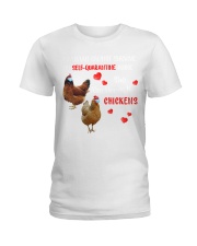 quarantined-alone-chickens Ladies T-Shirt tile