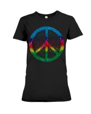 lgbt peace sign Premium Fit Ladies Tee tile