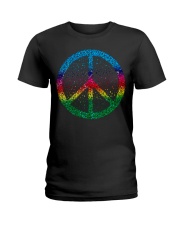 lgbt peace sign Ladies T-Shirt tile