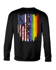 us flag lgbt flag Crewneck Sweatshirt tile