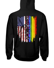 us flag lgbt flag Hooded Sweatshirt tile