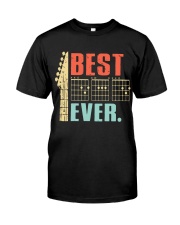 guitar best dad ever retro Classic T-Shirt front