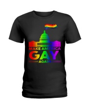 lgbt shirt make gay again Ladies T-Shirt tile