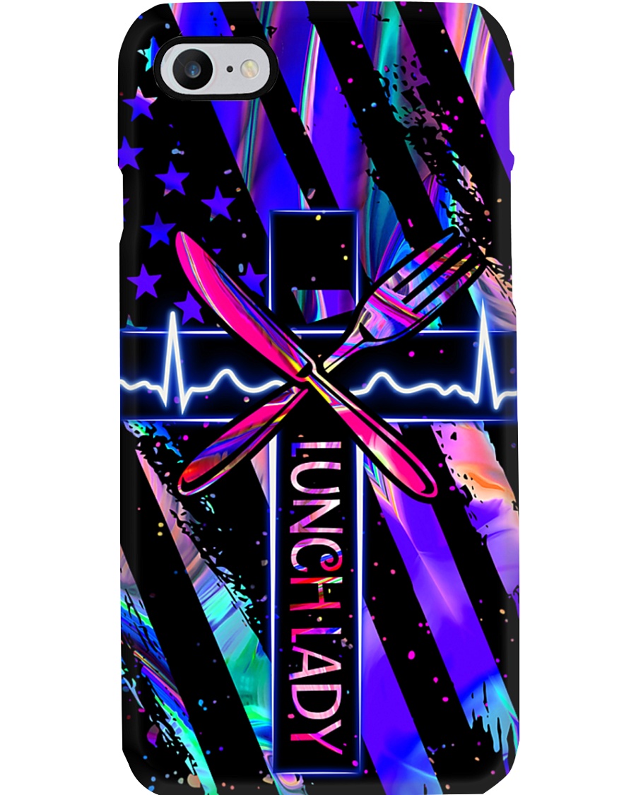 lunch lady neon Phone Case