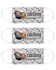 librarian vintage mas Cloth Face Mask - 3 Pack front