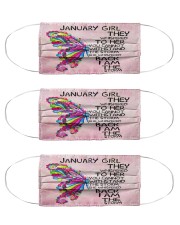 January girl butterfly mas Cloth Face Mask - 3 Pack front