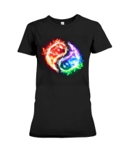 lgbt yin yang Premium Fit Ladies Tee tile